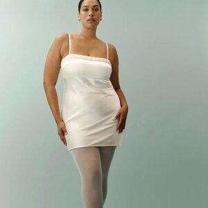 Reformation ivory silk mini silp dress (Adare Dress), size XS (worn once)